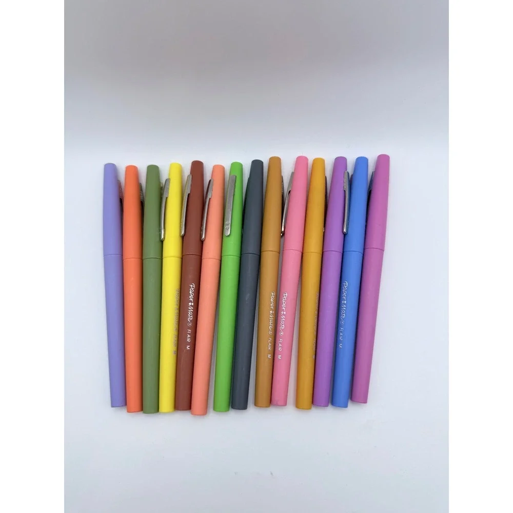Paper Mate Flair Original Medium Point Felt Tip‎ Pens Assorted Colors Set of 14